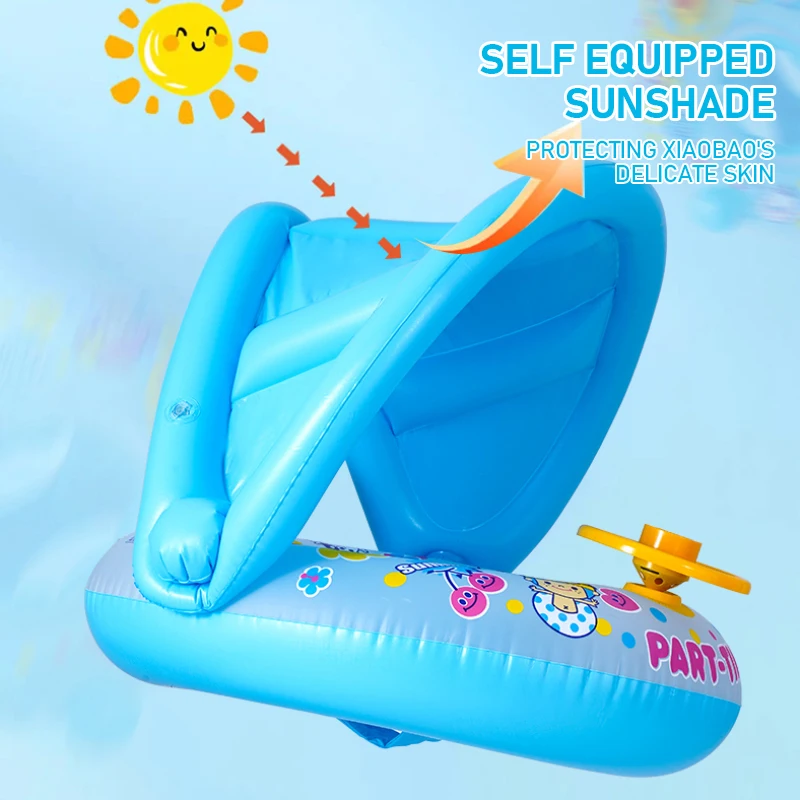 Kids Outdoor Water Toys - Wasser Schwimmender Schwimmring mit Lenkrad Sommer