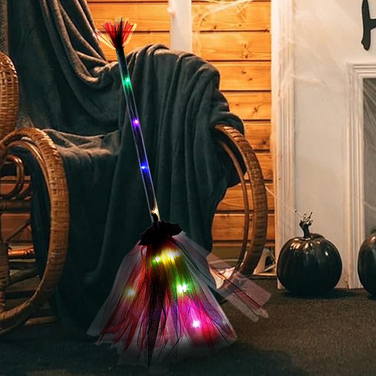 Kids Outdoor Broom - Hexenbesen, batteriebetrieben, lustiges dekoratives Kostümzubehör für
