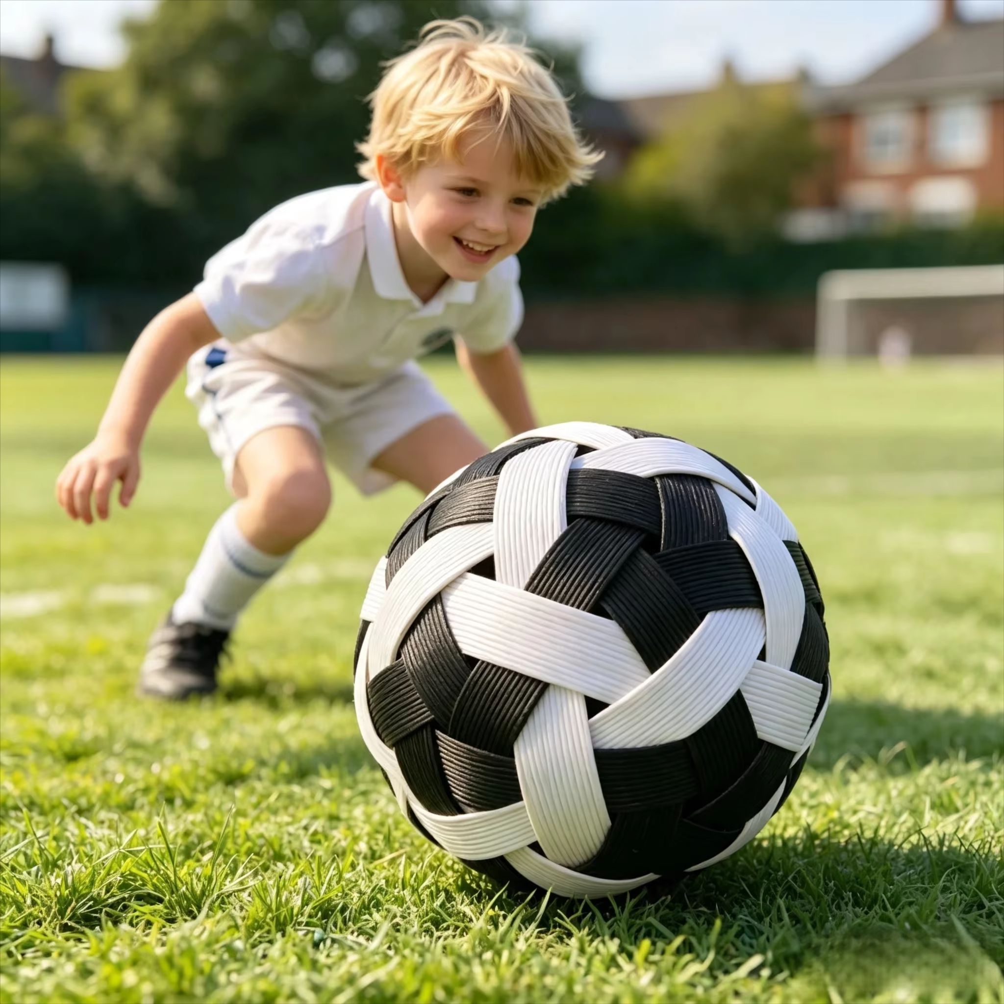 Outdoor Games For Kids - Kinder Sepak Takraw Rattanball Handgewebter Kinder-Kick-Volleyball
