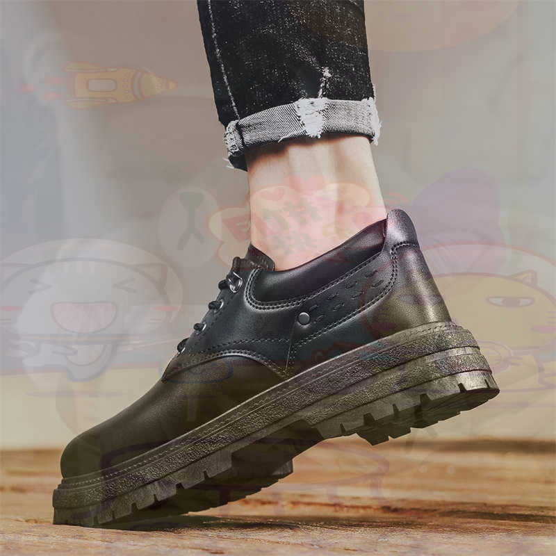 Kids Outdoor Ideas - Dunkles Naturleder, modische Turnschuhe, Tennis-Herren-Turnschuhe, modische