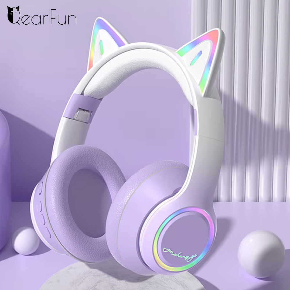 Kids Outdoor Music - RGB Katze Ohr Bluetooth Kopfhörer Für