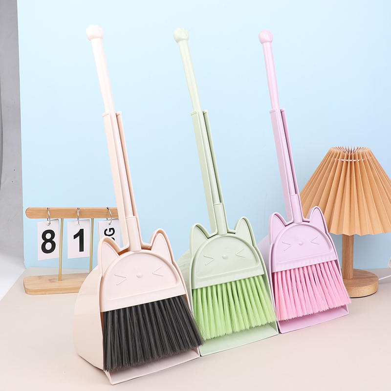 Kids Outdoor Broom - Besen-Kehrschaufel für Kleinkinder im Cartoon-Stil, Kinderspielset
