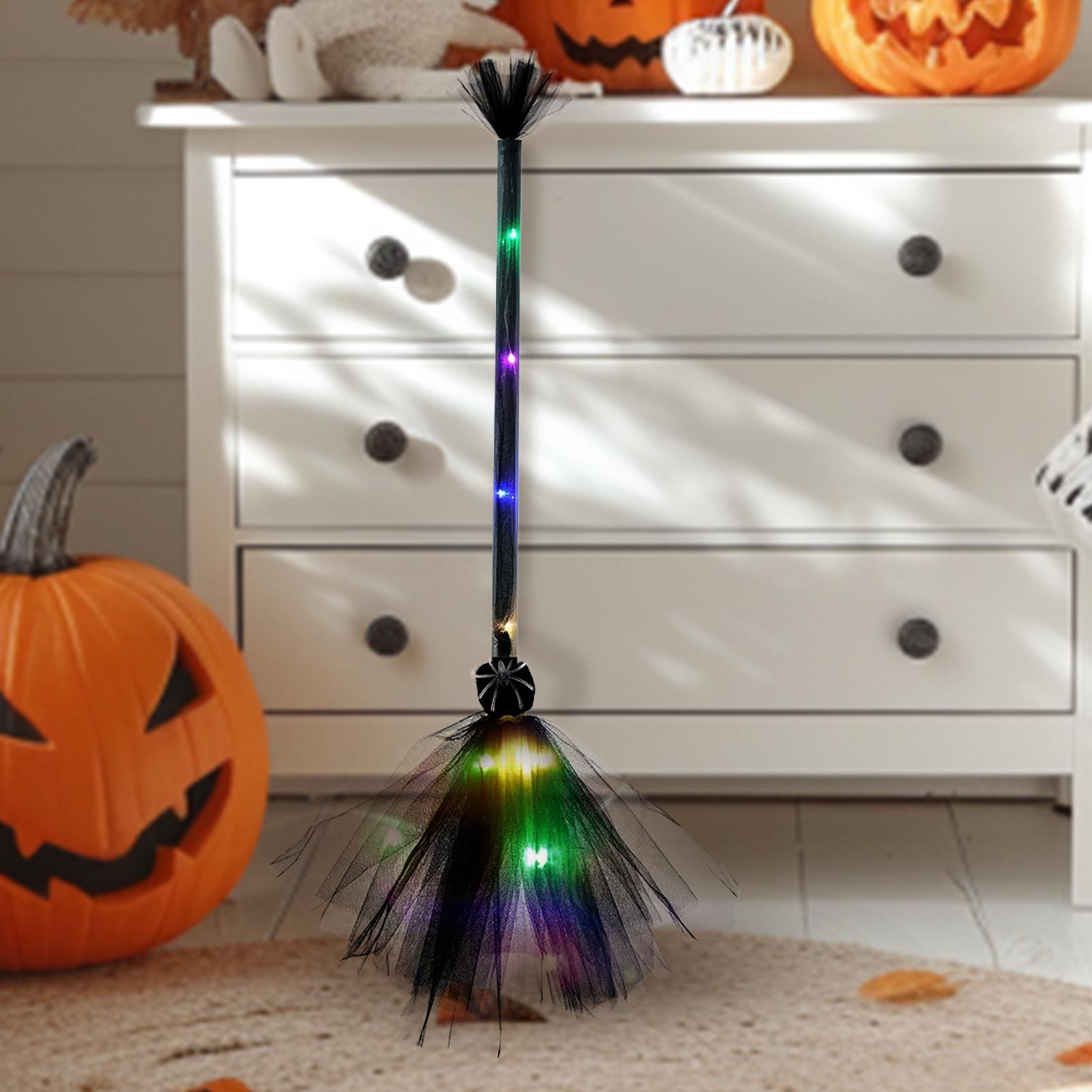 Kids Outdoor Broom - Hexenbesen aus Netzstoff, batteriebetrieben, leicht, Partydekoration,