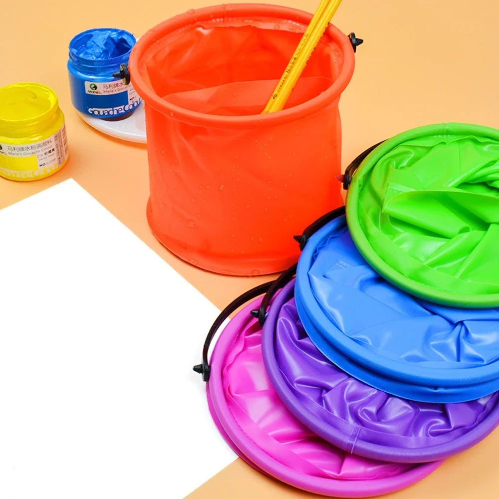 Kids Outdoor Water Toys - Zusammenklappbarer Strand-Sandeimer, tragbarer, faltbarer Handeimer, Strand-,