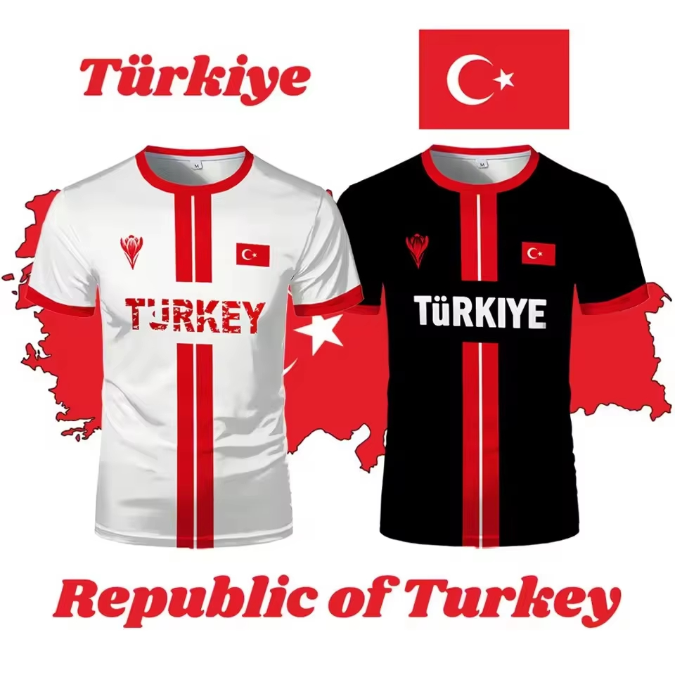 Kids Outdoor Clothing - Türkei Flagge 3D-Druck Sport Schnelltrocknend Atmungsaktives