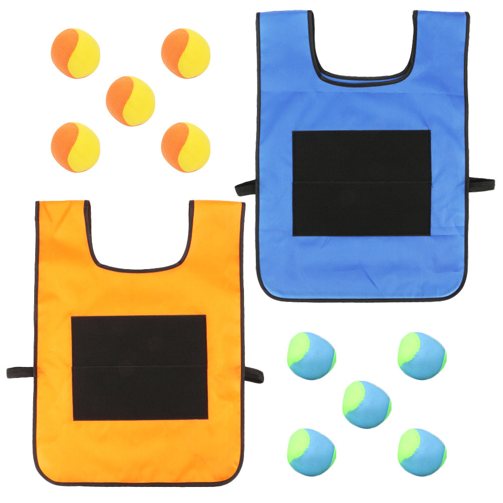 Outdoor Games For Kids - 2 Sets Kinder-Klebeball-Weste Kreatives Zielwurf-Outdoorspiel Spaßiges