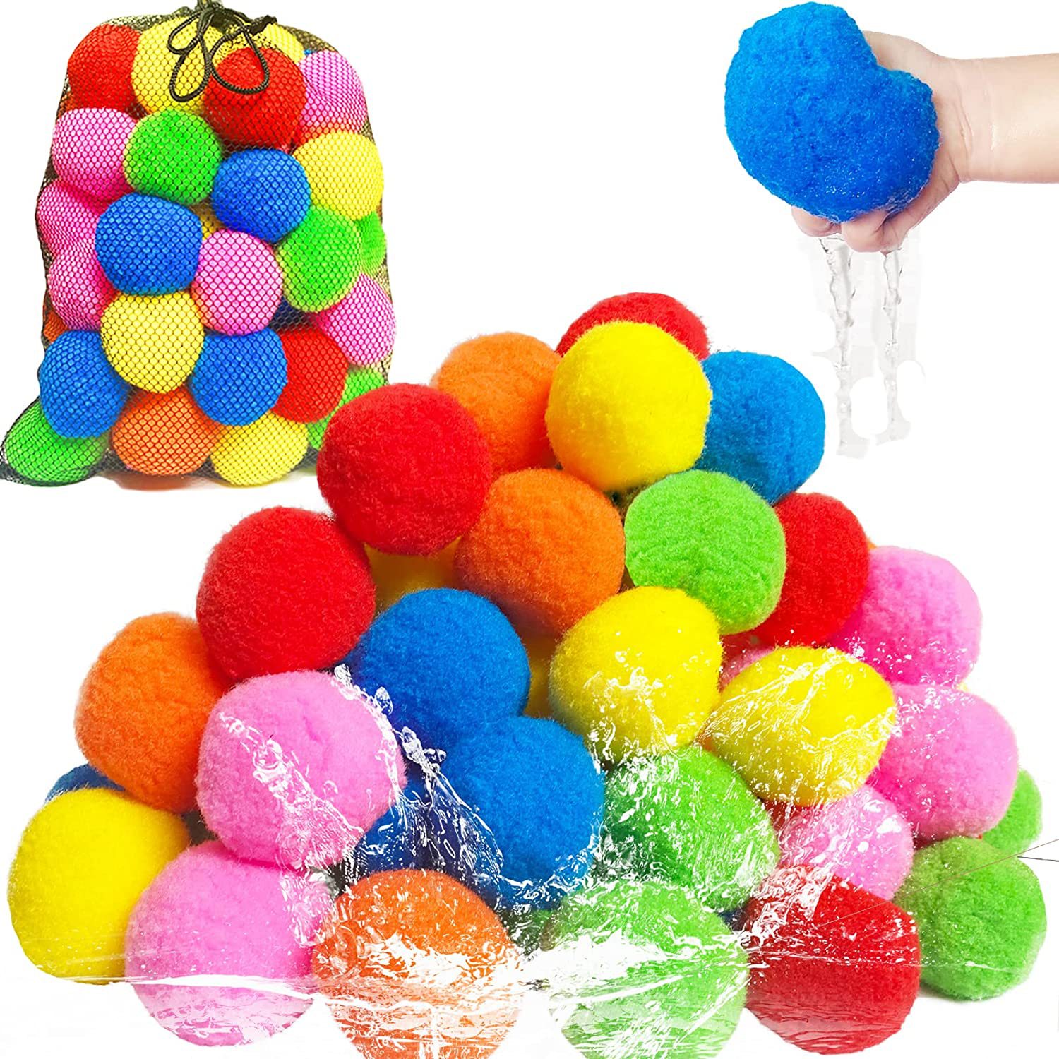 Kids Outdoor Water Toys - 12/30/60Pcs Wiederverwendbare Wasser Ballons Baumwolle für