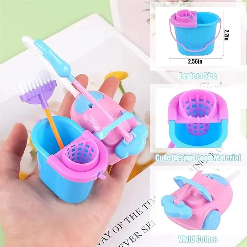 9PCS Miniatur Puppenhaus Reini – Kids Outdoor Broom Bewertung und Preis
