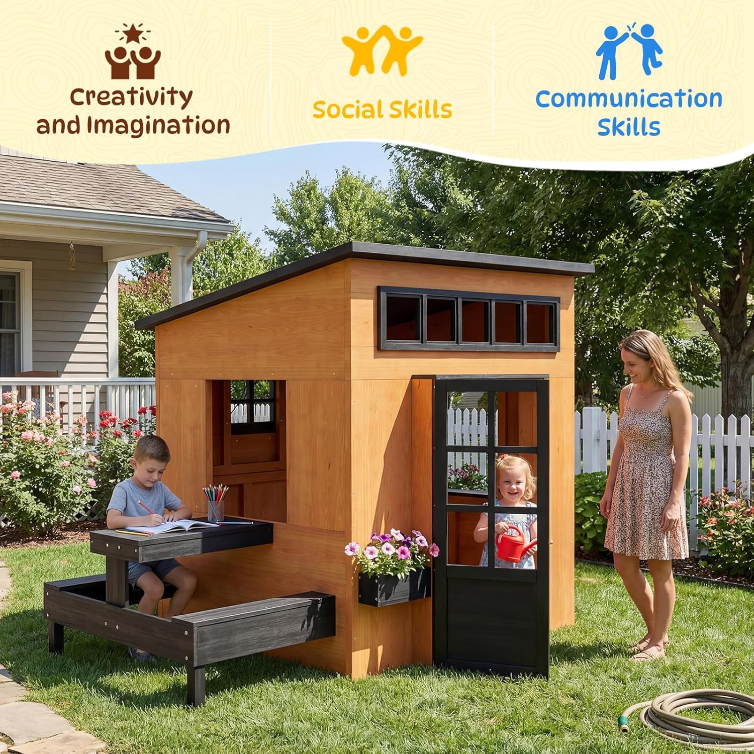 Nordivale Outdoor-Spielhaus Mo – Kids Outdoor Chalkboard Bewertung und Preis
