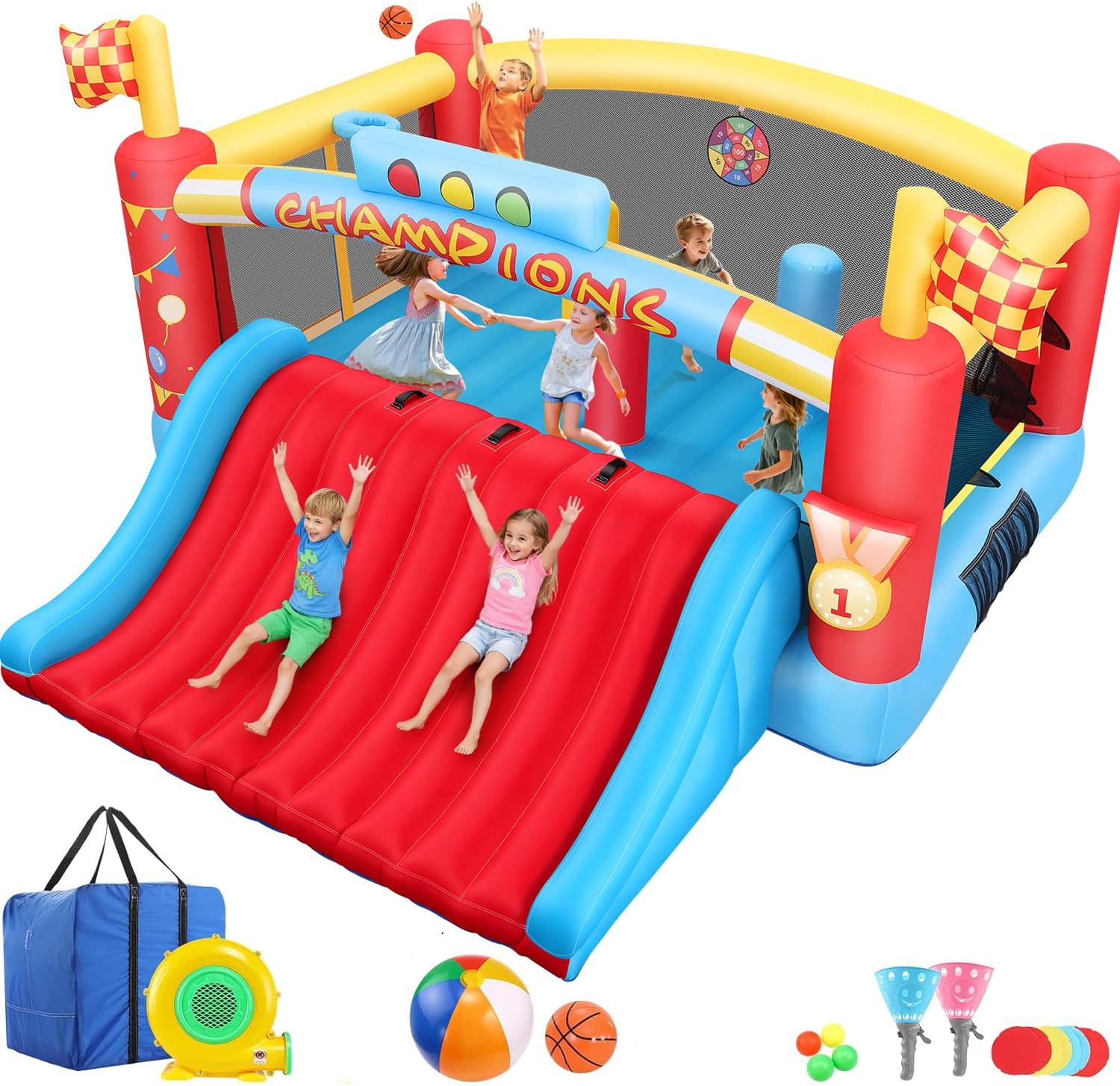 Großes Aufblasbares Hüpfhaus f – Outdoor Games For Kids Bewertung und Preis